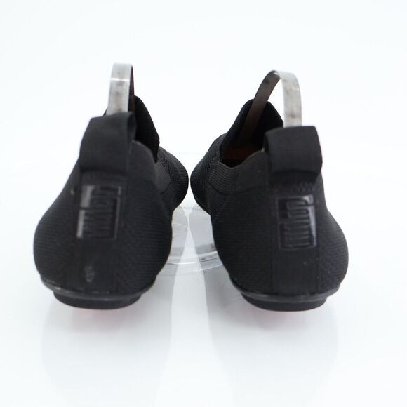 FitFlop Allegro Shoes 7 Loafer Black Textile Knit Slip On Ballet Flats - Picture 5 of 11